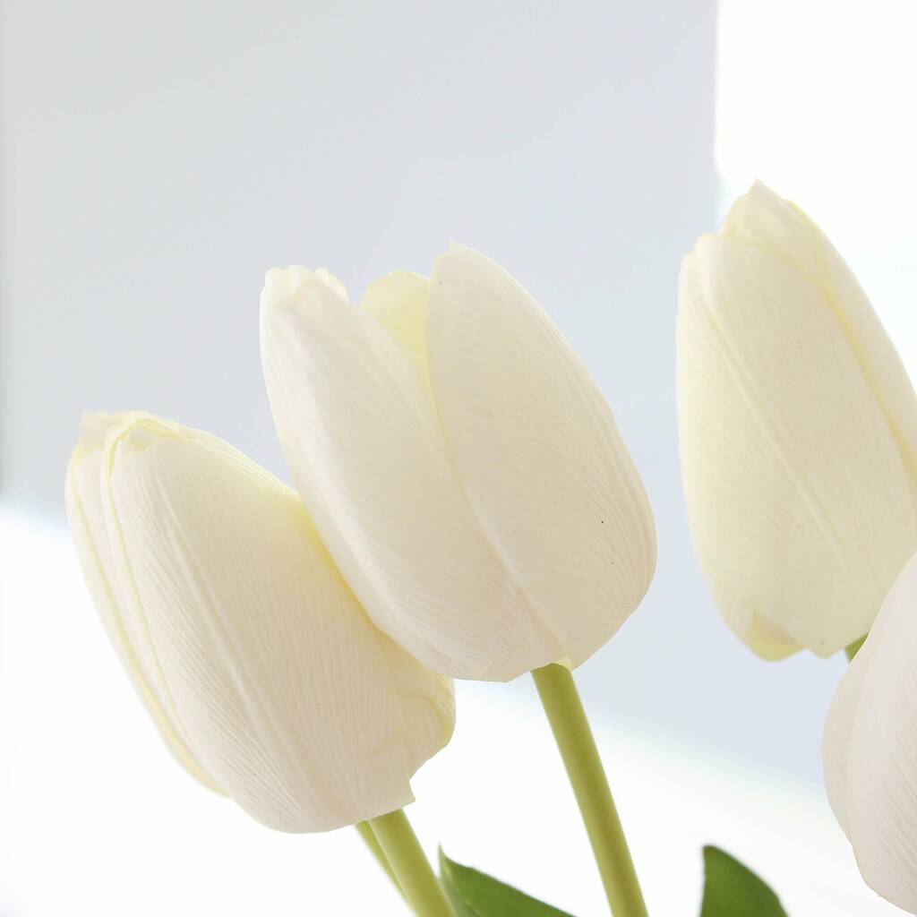 Bunch Faux White Tulips By Marquis & Dawe