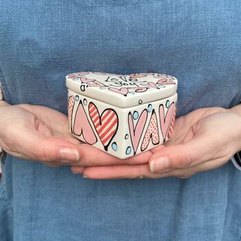 Personalised Ceramic Heart Box, 3 of 9
