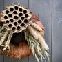 Dried Palm Fiber Wreath With Lotus, thumbnail 4 of 4