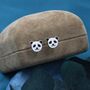 Sterling Silver Panda Bear Stud Earrings, thumbnail 5 of 12