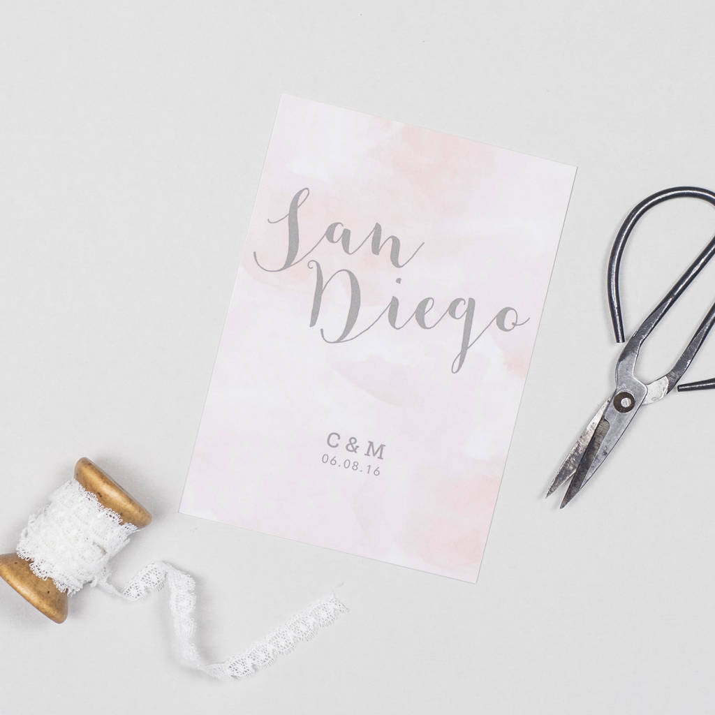 romance wedding table name cards by project pretty | notonthehighstreet.com