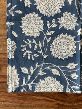 Dining Napkins, Indian Block Print, 12 Inches, 3 of 8