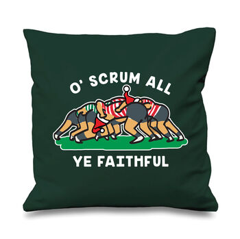 Funny Rugby Christmas Cushion, 3 of 5