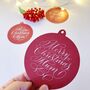Personalised Calligraphy Bauble Gift Tag, thumbnail 2 of 6