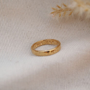 Gold Personalised Constellation Eternity Engraved Ring, 5 of 7