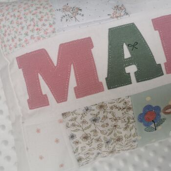 Memory Pillow, Large Name, Made From Baby Clothes, 11 of 12