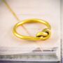 Infinity Knot Gold Plated Sterling Silver Promise Ring, thumbnail 2 of 8