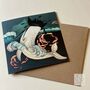 The Whale Luxury Blank Greetings Card, thumbnail 2 of 2