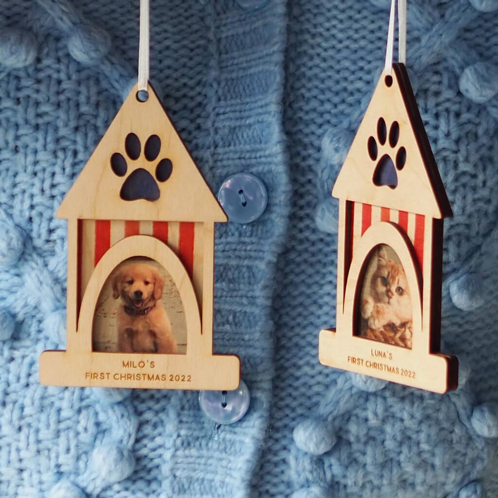 Personalised Pet Photo Christmas Bauble Decoration, 1 of 8