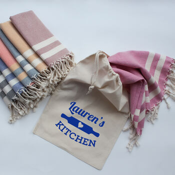 Personalised Cotton Tea Towels, Gift For Mother, 5 of 11