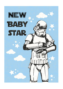 Original Stormtrooper New Baby Boy Sci Fi Print, 2 of 2