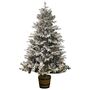 Halden Snowy Pre Lit Potted Christmas Tree, thumbnail 2 of 4