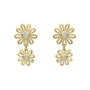 Sterling Silver Daisy Gemstone Drop Earrings, thumbnail 9 of 12