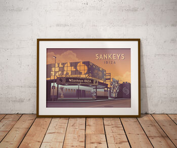 Sankeys Nightclub Ibiza Travel Poster Art Print, 6 of 8