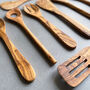 8pc Italian Olive Wood Kitchen Utensil Set, thumbnail 4 of 8