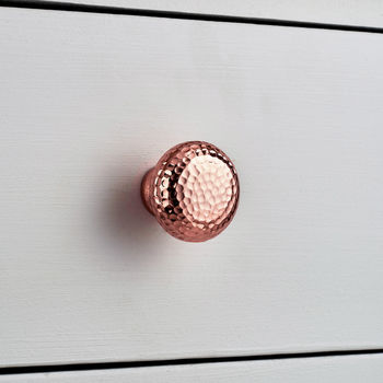 Copper And Silver Hammered Cupboard Door Knobs, 2 of 9