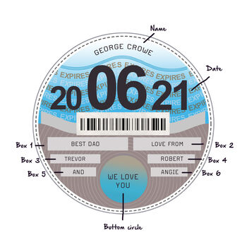 Personalised Tax Disc Keyring, 5 of 9
