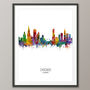Chicago Skyline Portrait Print And Box Canvas, thumbnail 3 of 5