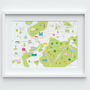 Map Of Richmond And Surrounding Areas Print, thumbnail 2 of 5
