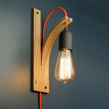 Customisable Wooden Wall Mounted Light, 10 of 12