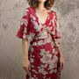 Floral Silk Wrap Dress In Red Rosegarden Print, thumbnail 1 of 3