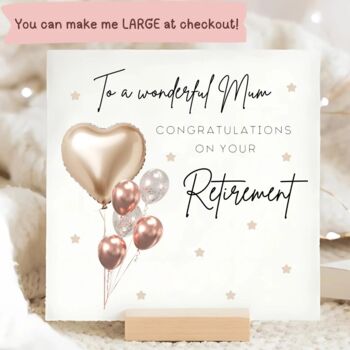 Retirement Personalised Luxury Textured Card Customisable, 4 of 7