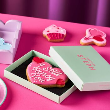 I Still Fancy You Heart Valentine's Letterbox Iced Cookie, 2 of 11