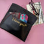 Personalized Genuine Leather Make Up Bag, Hand Bag, thumbnail 4 of 8