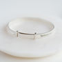 Patterned Sterling Silver 925 Christening Bangle, thumbnail 1 of 6