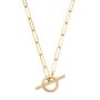 Long Link T Bar Clasp Charm Collector Necklace, thumbnail 8 of 8