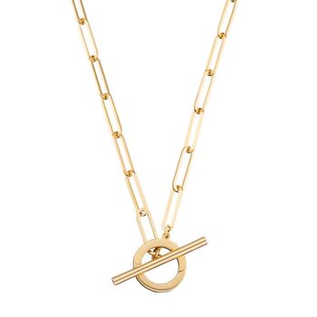 Long Link T Bar Clasp Charm Collector Necklace, 8 of 8