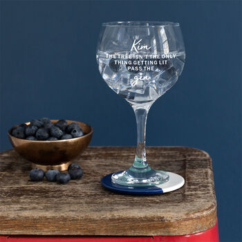 Personalised Christmas Gin Glass For Women, 3 of 6