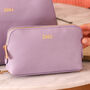Personalised Lilac Date Travel Make Up Bag Case, thumbnail 4 of 7