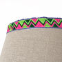 Linen Lampshade With Neon Trim, thumbnail 3 of 3