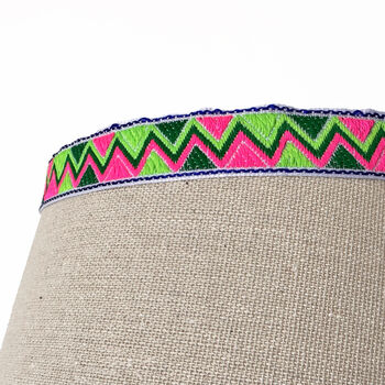 Linen Lampshade With Neon Trim, 3 of 3