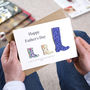 Personalised Father's Day Welly Card, thumbnail 3 of 5