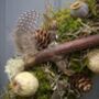 Poppy Cone And Lichen Twig Wreath For Wall Or Door, thumbnail 2 of 2