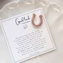 Good Luck Exam Poem And Lucky Horseshoe Enamel Pin Meaningful Gcse Student Gift Keepsake, thumbnail 3 of 12