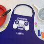 Personalised Video Game Controller Organic Cotton Apron, thumbnail 3 of 5