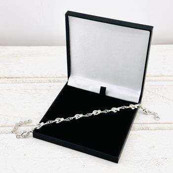 Friendship Knot Sterling Silver Chain Bracelet, 9 of 9