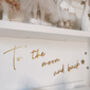 Mirrored 'To The Moon And Back' Wall Decal Quote, thumbnail 2 of 3