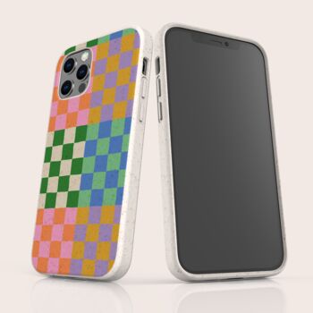 Colour Check Biodegradable Phone Case, 5 of 8