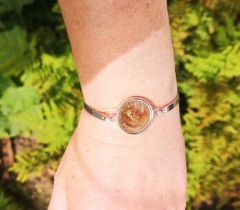 1955 70th Birthday Or 1945 80th Farthing Cuff Bracelet, 10 of 12
