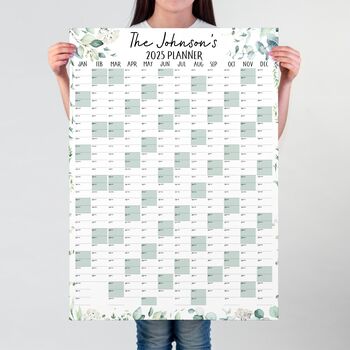 2025 Eucalyptus Wall Planner | Personalised Calendar | A1 Or A2, 3 of 3