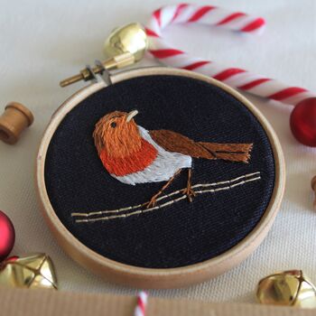 Mini Robin Embroidery Kit, 2 of 3