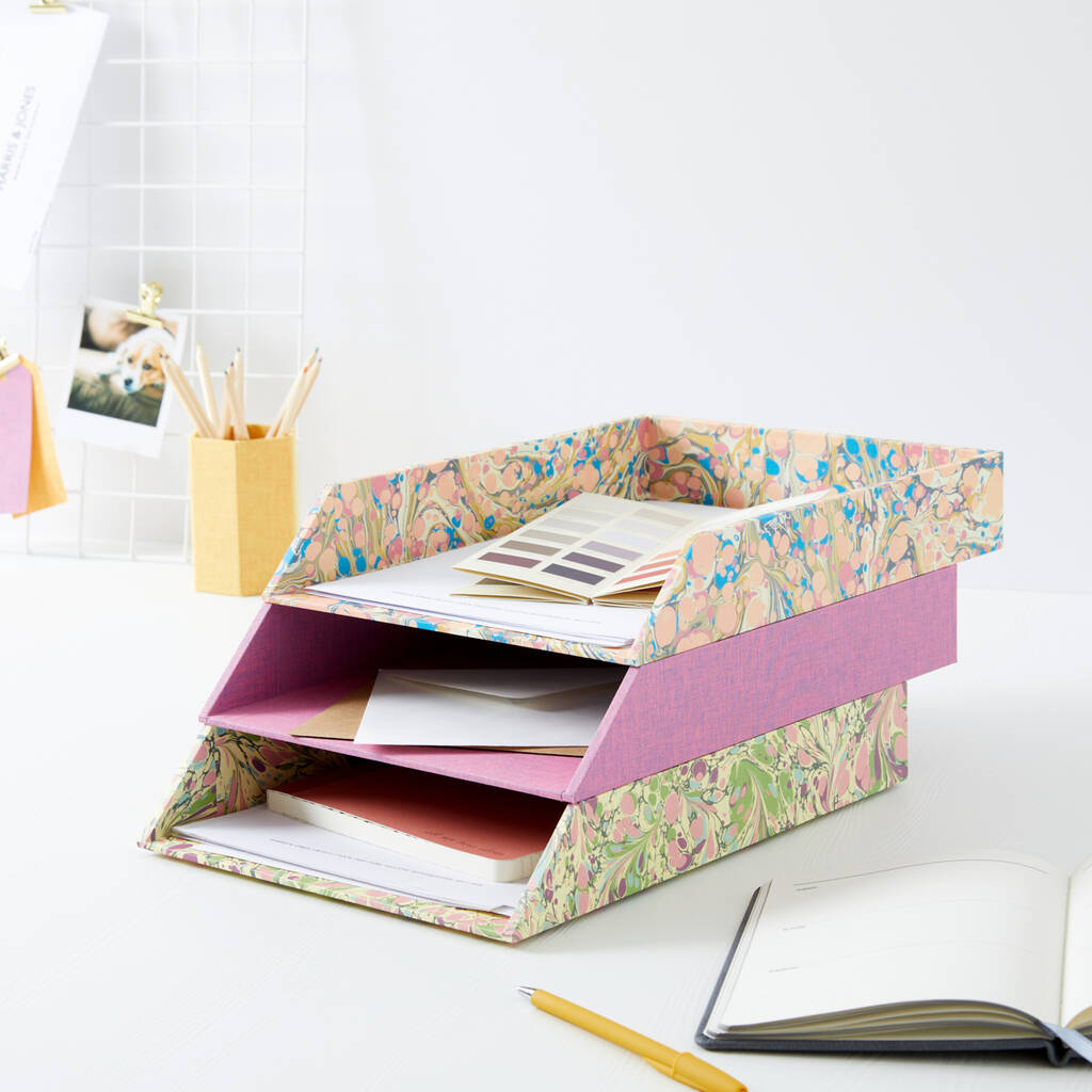 Pink Collection Letter Tray By Harris & Jones Ltd | notonthehighstreet.com