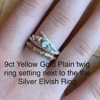 Plain Twig Wedding Band, Gold Branch Ring, 4 of 8