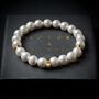 Men's Pearl Bracelet With 18k Gold Plated Beads, thumbnail 1 of 12