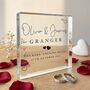Personalised Wedding Script Text Crystal Token, thumbnail 1 of 8