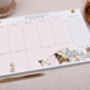 Pink Dog Personalised Weekly Planner Desk Pad, thumbnail 3 of 4